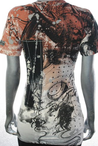 Womens Affliction Geisha T-shirt photo